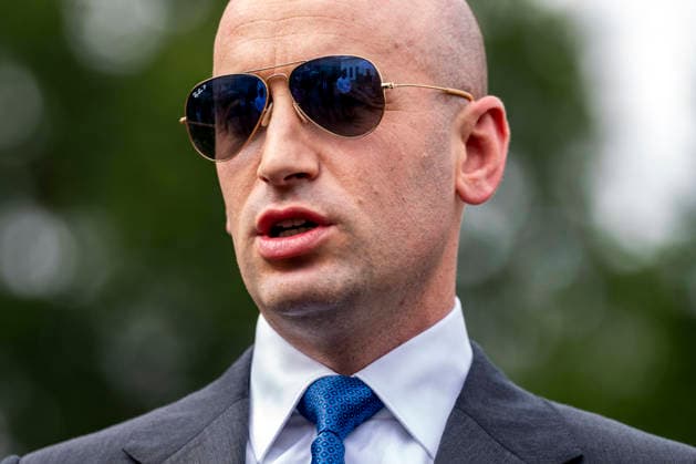 White House Deputy Chief of Staff for Policy Stephen Miller speaks to the press outside of the West Wing of the White House in Washington, DC on Friday, July 24, 2026.  WAP20260724335 BONNIExCASH