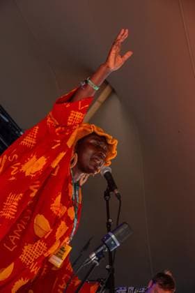 July 25, 2026, Corsham, Wiltshire, England: Lamisi, from West Africa, play songs from their album, Ã¢â‚¬ËœLet us ClapÃ¢â‚¬â ¢ at WOMAD Festival in Wiltshire. Corsham England  - ZUMAr169 20260725_zip_r169_025 Copyright: xRodxHarbinsonx