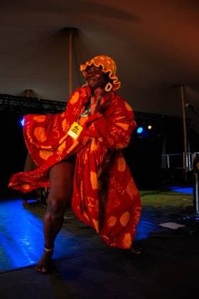 July 25, 2026, Corsham, Wiltshire, England: Lamisi, from West Africa, play songs from their album, Ã¢â‚¬ËœLet us ClapÃ¢â‚¬â ¢ at WOMAD Festival in Wiltshire. Corsham England  - ZUMAr169 20260725_zip_r169_027 Copyright: xRodxHarbinsonx