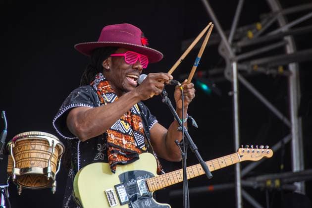 July 24, 2026, Corsham, Wiltshire, England: Wesli, from Haiti are now based in Montreal and play Afropop worldwide. Here opening the mainstage on Friday at WOMAD festival in Wiltshire. Corsham England  - ZUMAr169 20260724_zip_r169_003 Copyright: xRodxHarbinsonx