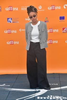 IPA86965203 - Giffoni Vallepiana Giffoni Festival 2026 Photocall for the film Piercing, Pictured: Alicia Ann Edogamhe  Copyright: xVincenzoxLandix xVincenzoxLandix 86965203