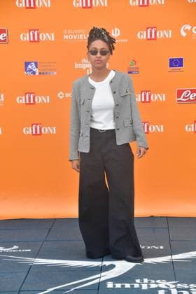 IPA86965187 - Giffoni Vallepiana Giffoni Festival 2026 Photocall for the film Piercing, Pictured: Alicia Ann Edogamhe  Copyright: xVincenzoxLandix xVincenzoxLandix 86965187