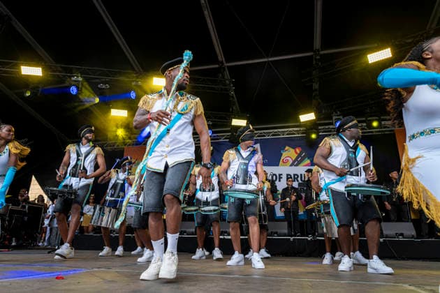 July 24, 2026, Rotterdam, South Holland, Netherlands: 24 July 2026, Rotterdam, the Netherlands. The Latin Music Brass Band performs during the Battle of Drums. Competing in the Battle of Drums, three brass band groupsÃ¢â‚¬ Rhythm Allstars Brass Band, S.L.R. Brass Band, and Latin Music Brass BandÃ¢â‚¬ perform during the Battle of Drums. This is the opening event of Rotterdam UnlimitedÃ¢â‚¬â ¢s Zomercarnaval 2026. Rotterdam Netherlands - ZUMAp202 20260724_zip_p202_003 Copyright: xJamesxPetermeierx