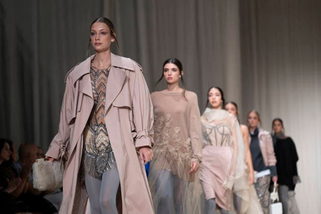 July 24, 2026, Madrid, Spain: A model walks the runway wearing a design by Romanian designers during Momad Fashion Week de Madrid in IFEMA Madrid Spain  - ZUMAs197 20260724_aaa_s197_204 Copyright: xAtilanoxGarciax