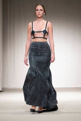 July 24, 2026, Madrid, Spain: A model walks the runway wearing a design by Romanian designers during Momad Fashion Week de Madrid in IFEMA Madrid Spain - ZUMAs197 20260724_aaa_s197_188 Copyright: xAtilanoxGarciax