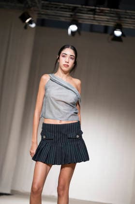 July 24, 2026, Madrid, Spain: A model walks the runway wearing a design by Romanian designers during Momad Fashion Week de Madrid in IFEMA Madrid Spain - ZUMAs197 20260724_aaa_s197_189 Copyright: xAtilanoxGarciax