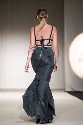 July 24, 2026, Madrid, Spain: A model walks the runway wearing a design by Romanian designers during Momad Fashion Week de Madrid in IFEMA Madrid Spain  - ZUMAs197 20260724_aaa_s197_222 Copyright: xAtilanoxGarciax