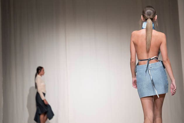 July 24, 2026, Madrid, Spain: A model walks the runway wearing a design by Romanian designers during Momad Fashion Week de Madrid in IFEMA Madrid Spain  - ZUMAs197 20260724_aaa_s197_228 Copyright: xAtilanoxGarciax