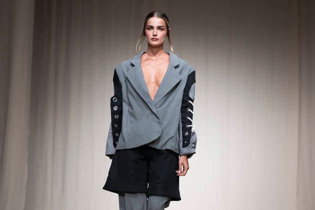 July 24, 2026, Madrid, Spain: A model walks the runway wearing a design by Romanian designers during Momad Fashion Week de Madrid in IFEMA Madrid Spain  - ZUMAs197 20260724_aaa_s197_232 Copyright: xAtilanoxGarciax