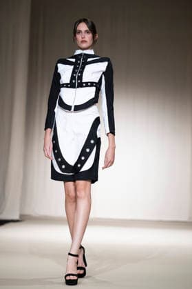 July 24, 2026, Madrid, Spain: A model walks the runway wearing a design by Romanian designers during Momad Fashion Week de Madrid in IFEMA Madrid Spain - ZUMAs197 20260724_aaa_s197_201 Copyright: xAtilanoxGarciax