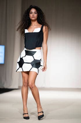 July 24, 2026, Madrid, Spain: A model walks the runway wearing a design by Romanian designers during Momad Fashion Week de Madrid in IFEMA Madrid Spain - ZUMAs197 20260724_aaa_s197_212 Copyright: xAtilanoxGarciax