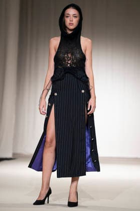 July 24, 2026, Madrid, Spain: A model walks the runway wearing a design by Romanian designers during Momad Fashion Week de Madrid in IFEMA Madrid Spain - ZUMAs197 20260724_aaa_s197_215 Copyright: xAtilanoxGarciax
