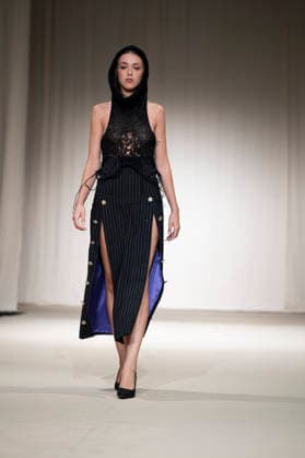 July 24, 2026, Madrid, Spain: A model walks the runway wearing a design by Romanian designers during Momad Fashion Week de Madrid in IFEMA Madrid Spain - ZUMAs197 20260724_aaa_s197_220 Copyright: xAtilanoxGarciax