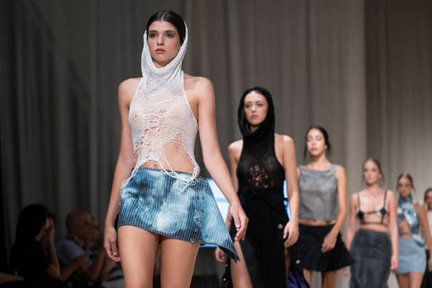 July 24, 2026, Madrid, Spain: A model walks the runway wearing a design by Romanian designers during Momad Fashion Week de Madrid in IFEMA Madrid Spain - ZUMAs197 20260724_aaa_s197_224 Copyright: xAtilanoxGarciax