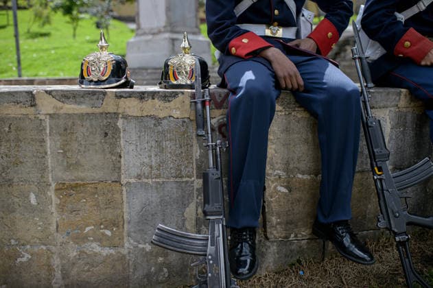 July 24, 2026, Bogota, Bogota D.C, Colombia: Colombian military take part during the return of Simon Bolivar s ceremonial sword to the Quinta de Bolivar Museum in Bogota, Colombia on July 24, 2026. Bogota Colombia  - ZUMAvp1_ 20260724_zia_vp1_019 Copyright: xSebastianxBarrosx