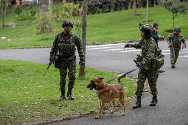 July 24, 2026, Bogota, Bogota D.C, Colombia: Colombian military take part during the return of Simon Bolivar s ceremonial sword to the Quinta de Bolivar Museum in Bogota, Colombia on July 24, 2026. Bogota Colombia  - ZUMAvp1_ 20260724_zia_vp1_022 Copyright: xSebastianxBarrosx