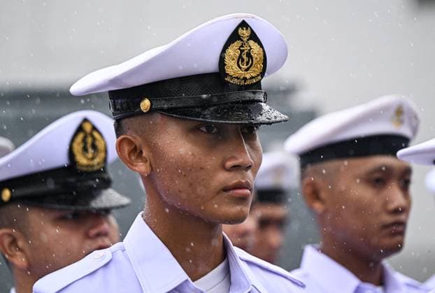 Russia Indonesia Naval Exercise 9211430 25.07.2026 Indonesian sailors line up during the opening ceremony of the second Russian-Indonesian Orruda 2026 drills for the Indonesian frigate Gusti Ngurah Rai, which arrived to participate in the bilateral exercise with the Russian Navy at the Pacific Fleet s naval base in Vladivostok, Russia. Vitaliy Ankov Sputnik Vladivostok Primorye Territory Russia  Copyright: xVitaliyxAnkovx