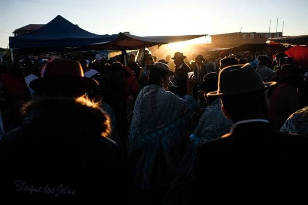 July 24, 2026, Guaqui, La Paz, Bolivia: GUAQUI, BOLIVIA Ã¢â‚¬ JULY 24, 2026: Devotees take part in the traditional Balseada Festival honoring Saint James the Apostle (Santiago ApoÂ³stol) on Lake Titicaca in Guaqui, Bolivia. The annual celebration features a ceremonial procession of decorated boats attended by residents, pilgrims and local authorities. Guaqui, La Paz Bolivia  - ZUMAq101 20260724_zna_q101_227 Copyright: xCarlosxSoÂ¡NchezxNavasx