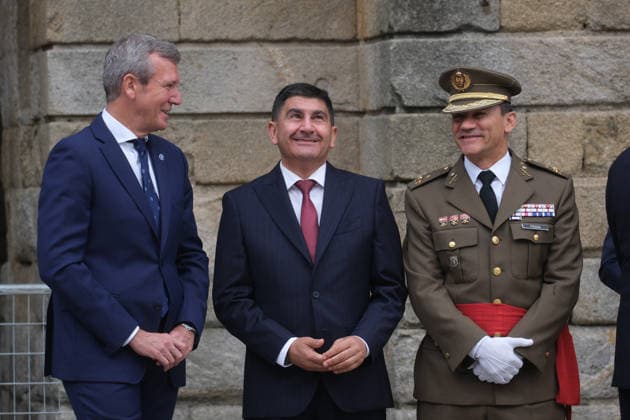 Offering to St. James the Apostle on Galicia Day Alfonso Rueda i, president of the Xunta de Galicia and of the PP of Galicia, during the traditional offering to the Apostle on July 25, 2026, in Santiago de Compostela, A Coruna, Galicia, Spain. July 25, the feast day of St. James the Apostle, is also Galicia’s National Day (Día da Patria Galega) and the highlight of the Feast of the Apostle in Santiago de Compostela. Every year, one of the central moments is the Offering to St. James the Apostle, a religious and civic ceremony that brings together officials, the faithful, and pilgrims, and symbolizes the plea for protection and shelter for Galicia and for Spain. JULY 25, 2026, Santiago de Compostela, A Coruna, Santiago de Compostela, A Coru  Copyright: xCÃ sarxArxinax 7686925
