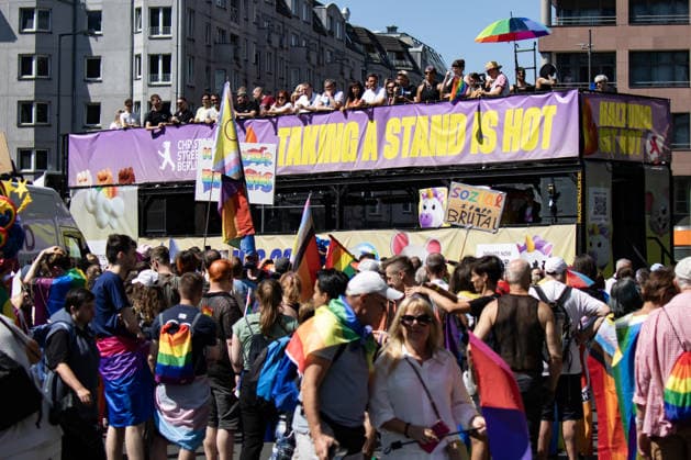 Eröffnung vom 48. Christopher Street Day Demonstration in Berlin am 25. Juli 2026. Christopher Street Day Demo in Berlin *** Opening of the 48th Christopher Street Day Parade in Berlin on July 25, 2026 Christopher Street Day Parade in Berlin