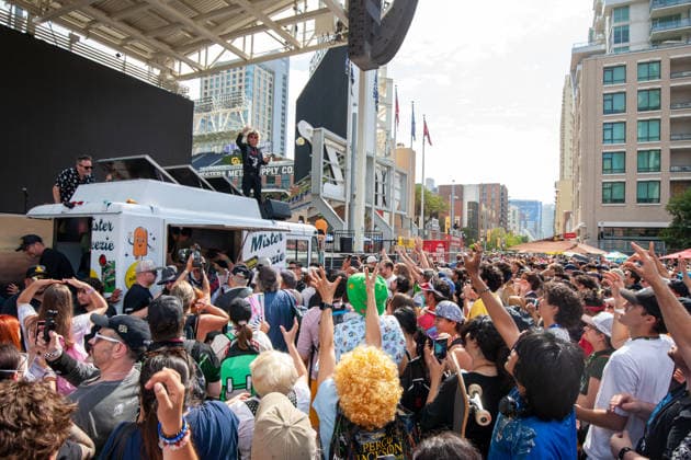 SAN DIEGO, CA - July 24rd: Billie Joe Armstrong from Green Day make a surprise appearance at San Diego Comic Con on July 24th, 2026 to promote Nimrods. Copyright: xTonyxFortex