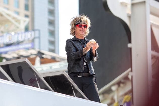 SAN DIEGO, CA - July 24rd: Billie Joe Armstrong from Green Day make a surprise appearance at San Diego Comic Con on July 24th, 2026 to promote Nimrods. Copyright: xTonyxFortex