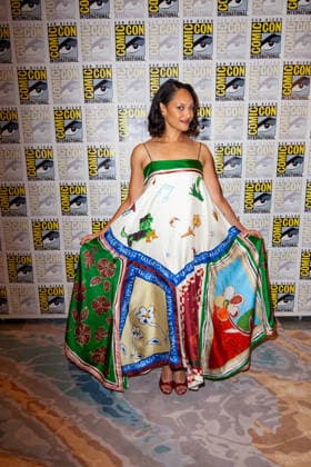 SAN DIEGO, CA - July 24rd: Cynthia Addai-Robinson at the Lord of the Rings: The Rings of Power press room during San Diego Comic Con on July 24th. Copyright: xTonyxFortex