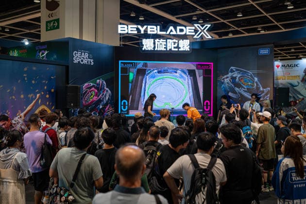HONGKONG-DAILY COMIC-CON The Beyblade X booth at the Hong Kong Ani-Com & Games Hong Kong 2026 in Hong Kong, July 25, 2026. NEXPHER Vernon Yuen HONG KONG