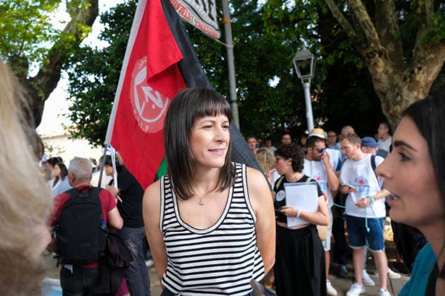 Demonstration in Santiago de Compostela organized by the BNG to mark Galician National Day. BNG National Spokesperson Ana Pontón during a demonstration organized by the BNG to mark Galician National Day, on July 25, 2026, in Santiago de Compostela, A Coruna, Galicia, Spain. The march winds through the city center to the Praza da Quintana under the slogan We Are a Nation: Sovereignty and Rights in a Peaceful World, on a day also marked by the Offering to the Apostle JULY 25, 2026 NATIONALIST AND INDEPENDENCE RALLY Santiago de Compostela, A Coruna Santiago de Compostela, A Coruna, Spain  Copyright: xCÃ sarxArxinax 7687268
