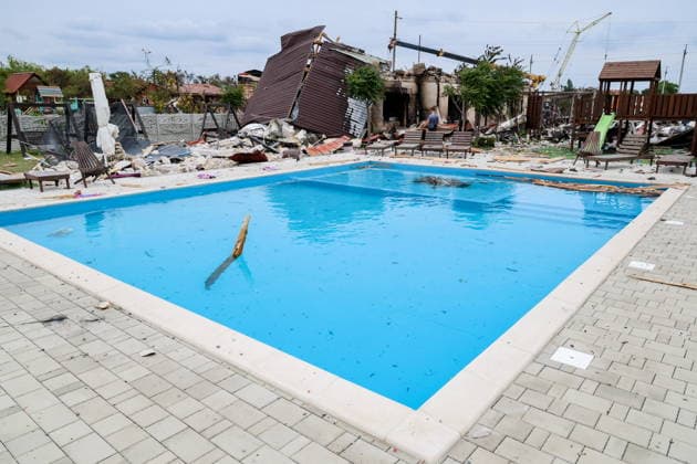 RUSSIA, ZAPOROZHYE REGION - JULY 25, 2026: The aftermath of a Ukrainian military strike on holiday parks in Kirillovka. According to recent reports, the strike killed 8 people and injured 14. Alexander Polegenko TASS  95430119