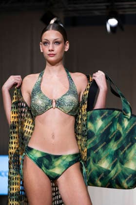 July 25, 2026, Madrid, Spain: A model walks the runway wearing a design by AQUADICOCCO during Momad Fashion Week de Madrid in IFEMA. Madrid Spain  - ZUMAs197 20260725_aaa_s197_006 Copyright: xAtilanoxGarciax