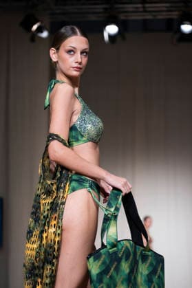 July 25, 2026, Madrid, Spain: A model walks the runway wearing a design by AQUADICOCCO during Momad Fashion Week de Madrid in IFEMA. Madrid Spain  - ZUMAs197 20260725_aaa_s197_013 Copyright: xAtilanoxGarciax