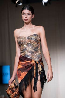 July 25, 2026, Madrid, Spain: A model walks the runway wearing a design by AQUADICOCCO during Momad Fashion Week de Madrid in IFEMA. Madrid Spain  - ZUMAs197 20260725_aaa_s197_025 Copyright: xAtilanoxGarciax
