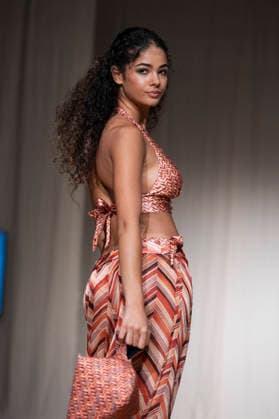 July 25, 2026, Madrid, Spain: A model walks the runway wearing a design by AQUADICOCCO during Momad Fashion Week de Madrid in IFEMA. Madrid Spain  - ZUMAs197 20260725_aaa_s197_036 Copyright: xAtilanoxGarciax