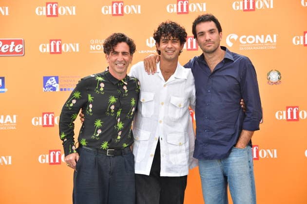 IPA86980134 - Giffoni Vallepiana Giffoni Festival 2026 Photocall for the film Je so Pazzo Pictured: Massimiliano Caiazzo, Nicola Prosatore, Filippo Valsecchi  Copyright: xVincenzoxLandix xVincenzoxLandix 86980134