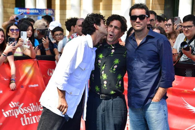 IPA86980399 - Giffoni Vallepiana Giffoni Festival 2026 Photocall for the film Je so Pazzo Pictured: Massimiliano Caiazzo, Nicola Prosatore, Filippo Valsecchi  Copyright: xVincenzoxLandix xVincenzoxLandix 86980399