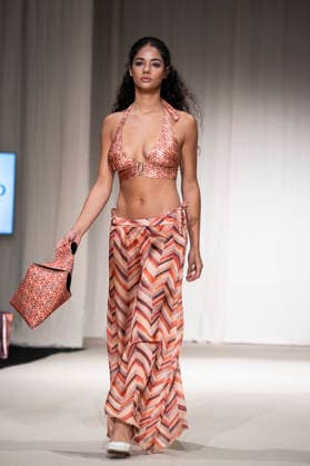 AQUADICOCCO - MOMAD Fashion Week de Madrid, Spain - 25 Jul 2026 A model walks the runway wearing a design by AQUADICOCCO during Momad Fashion Week de Madrid in IFEMA. Madrid Spain Copyright: xAtilanoxGarciax xSOPAxImagesx photo03352