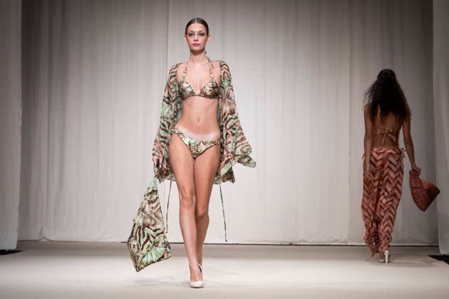 AQUADICOCCO - MOMAD Fashion Week de Madrid, Spain - 25 Jul 2026 A model walks the runway wearing a design by AQUADICOCCO during Momad Fashion Week de Madrid in IFEMA. Madrid Spain Copyright: xAtilanoxGarciax xSOPAxImagesx photo03355