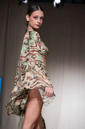 AQUADICOCCO - MOMAD Fashion Week de Madrid, Spain - 25 Jul 2026 A model walks the runway wearing a design by AQUADICOCCO during Momad Fashion Week de Madrid in IFEMA. Madrid Spain Copyright: xAtilanoxGarciax xSOPAxImagesx photo03358
