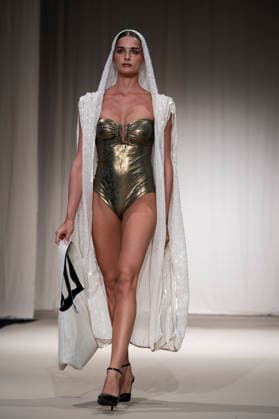 AQUADICOCCO - MOMAD Fashion Week de Madrid, Spain - 25 Jul 2026 A model walks the runway wearing a design by AQUADICOCCO during Momad Fashion Week de Madrid in IFEMA. Madrid Spain Copyright: xAtilanoxGarciax xSOPAxImagesx photo03375