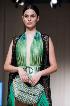AQUADICOCCO - MOMAD Fashion Week de Madrid, Spain - 25 Jul 2026 A model walks the runway wearing a design by AQUADICOCCO during Momad Fashion Week de Madrid in IFEMA. Madrid Spain Copyright: xAtilanoxGarciax xSOPAxImagesx photo03383