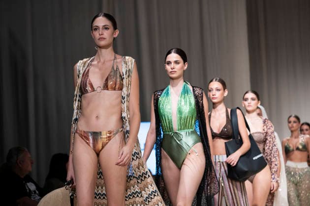 AQUADICOCCO - MOMAD Fashion Week de Madrid, Spain - 25 Jul 2026 A model walks the runway wearing a design by AQUADICOCCO during Momad Fashion Week de Madrid in IFEMA. Madrid Spain Copyright: xAtilanoxGarciax xSOPAxImagesx photo03397