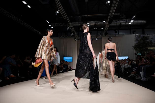 AQUADICOCCO - MOMAD Fashion Week de Madrid, Spain - 25 Jul 2026 A model walks the runway wearing a design by AQUADICOCCO during Momad Fashion Week de Madrid in IFEMA. Madrid Spain Copyright: xAtilanoxGarciax xSOPAxImagesx photo03399