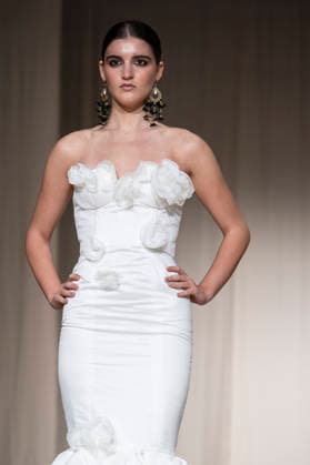July 25, 2026, Madrid, Spain: A model walks the runway wearing a design by Flamentex during the Momad Fashion Week de Madrid in IFEMA. Madrid Spain  - ZUMAs197 20260725_aaa_s197_074 Copyright: xAtilanoxGarciax