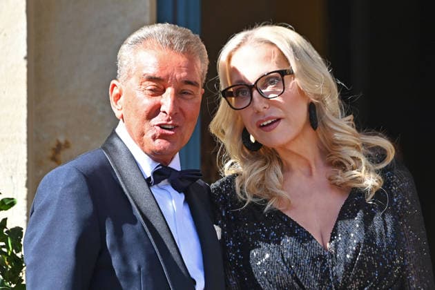 Michel FRIEDMANN,Katharina WAGNER. Eroeffnung der Bayreuther Richard Wagner Festspiele 2026, Roter Teppich am 25.07.2026. Gruener Huegel, *** Michel FRIEDMANN, Katharina WAGNER Opening of the 2026 Bayreuth Richard Wagner Festival, Red Carpet on July 25, 2026, Gruener Huegel,