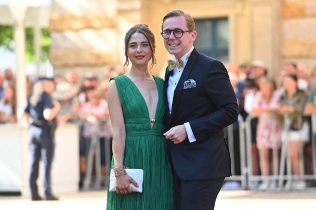 Philipp AMTHOR mit weiblicher Begleitung. Eroeffnung der Bayreuther Richard Wagner Festspiele 2026, Roter Teppich am 25.07.2026. Gruener Huegel, *** Philipp AMTHOR with a female companion at the opening of the 2026 Bayreuth Richard Wagner Festival, red carpet on July 25, 2026, at the Green Hill,