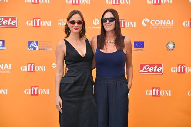 IPA86985414 - Giffoni Vallepiana Giffoni Festival 2026 Photocall for the short film Agnes. Pictured: Nora Arnezeder, Gisella Marengo  Copyright: xVincenzoxLandix xVincenzoxLandix 86985414