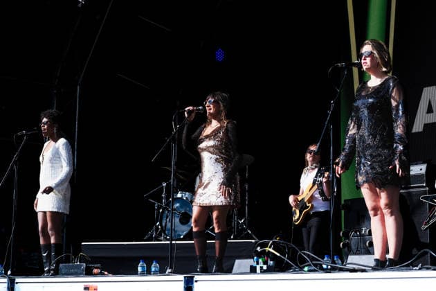 Womad: The Worlds Festival on Saturday 25 July 2026 Say She She performs on the World Stage during Womad: The Worlds Festival on Saturday 25 July 2026 at Neston Park. Say She She Are A Brooklyn-Based Disco-Funk Soul Trio Made Up Of Nya Gazelle Brown, Piya Malik And Sabrina Cunningham (L - R )., Credit:Julie Edwards Avalon  Copyright: xJuliexEdwardsx xAvalonx 1118657767