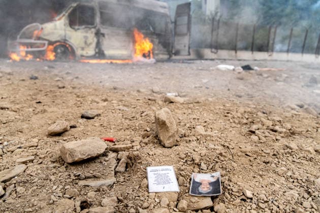July 25, 2026, Susa, Piedmont, Italy: On July 25, 2026, thousands of people departed from AltaFelicito , a music festival in Venaus, to reach the construction sites of the TAV (High speed rail), a railway project to connect Italy and France. The demonstrators managed to enter the site and there clashed with the police, who responded with tear gas. Many of the buildings inside were put on fire, including two police vehicles. The TAV project has been highly contested during the last 30 years because of environmental damages and increasing costs. Susa Italy  - ZUMAs377 20260725_znp_s377_003 Copyright: xPietroxStariccox