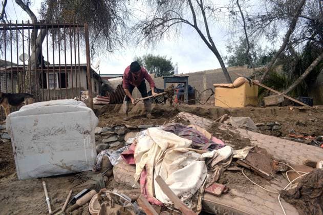 La Serena, July 25, 2026 Volunteers and residents of Islon are clearing debris and rebuilding the area affected by the flood Alejandro Pizarro Aton Chile, CHILE Aton 1175384  Copyright: AlejandroxPizarro AtonxChile